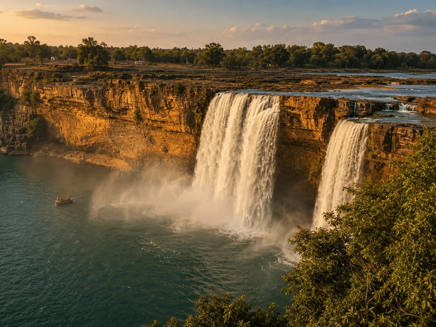 Chitrakote Falls panoramic view